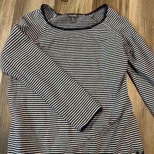 Eddie Bauer Navy and White Women's Top